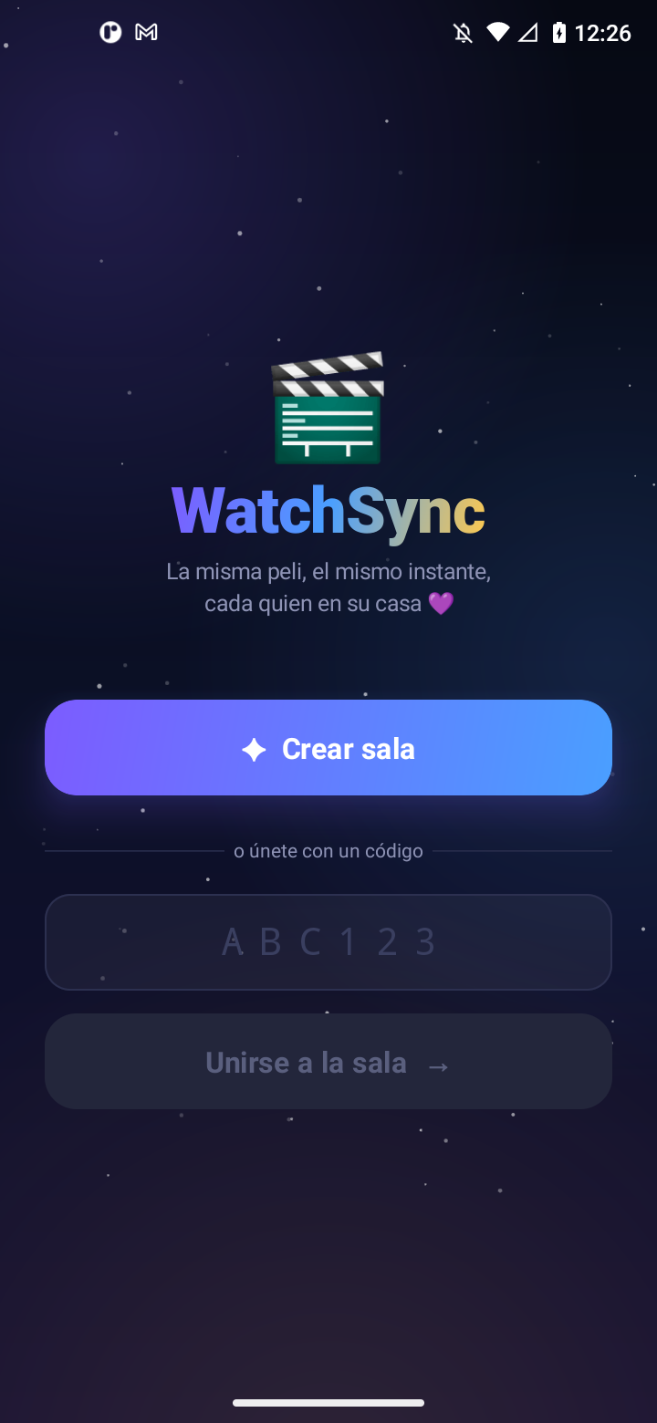Pantalla de inicio